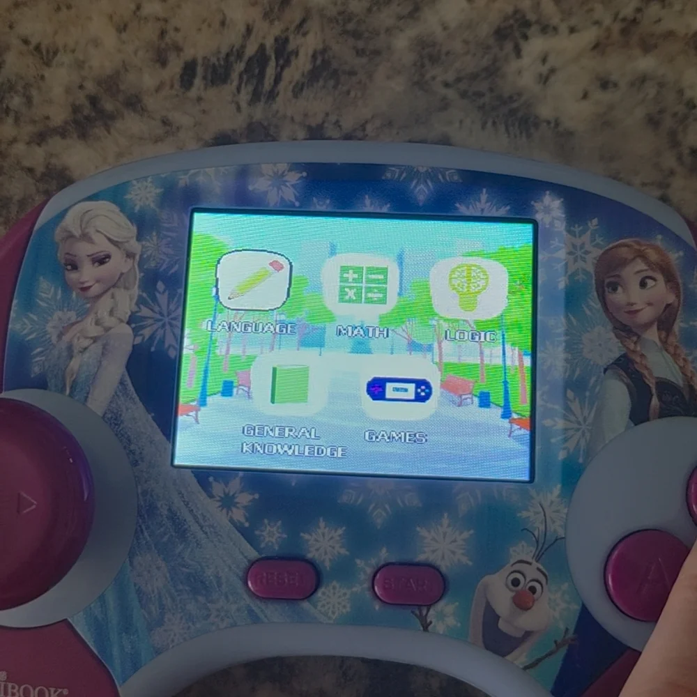 Frozen Bilingual Handheld Game Console - Purple and Blue 100 Games